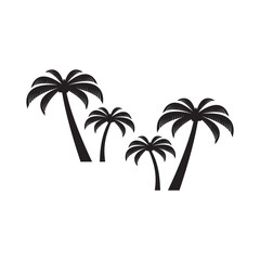Palm tree summer logo template vector illustration