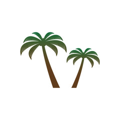 Palm tree summer logo template vector illustration