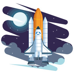 Obraz premium space exploration and planets cartoon