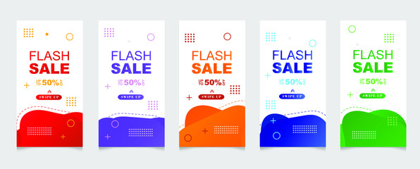 Beautiful dynamic modern fluid mobile for sale banners. Sale banner template design, Flash sale special offer set, vector greeting card and can use for instagram