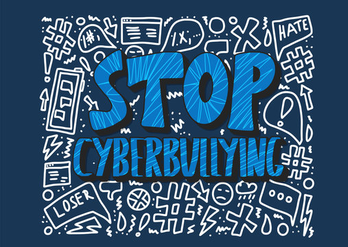 Stop Cyberbullying Quote. Vector Concept Desing.