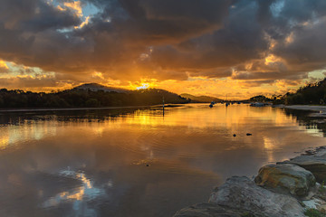 Sunrise and Atmosphere Bay Waterscape