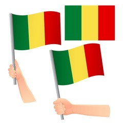 Mali flag in hand set