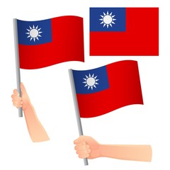 Taiwan flag in hand set