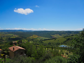 Fototapeta na wymiar the panoramic tuscan view .