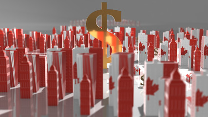 Canada apartment building construction growth property price housing wealth gap - 3D illustration rendering