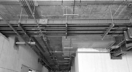 Installation of utility lines on the building