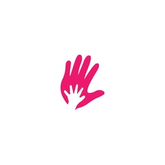 Fototapeta na wymiar Hand care logo design template vector illustration icon