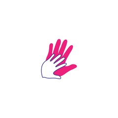 Fototapeta na wymiar Hand care logo design template vector illustration icon