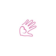 Hand care logo design template vector illustration icon