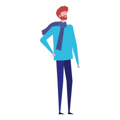 young man with beard avatar character