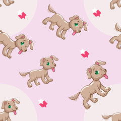 dog vector pattern graphic design