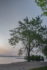 Sunrise at the beach in Barrie ontario Canada