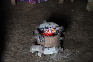 Wood-burning stoves in rural Kenya