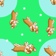 Dog vector pattern graphic design
