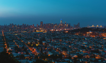 View of San Francisco, CA at night