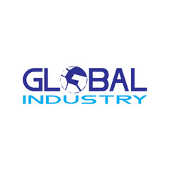 Global Industry  logo letter design vector