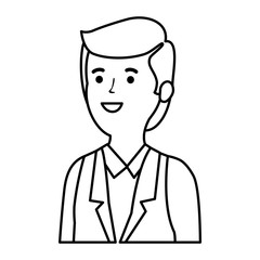 young elegant businessman worker character