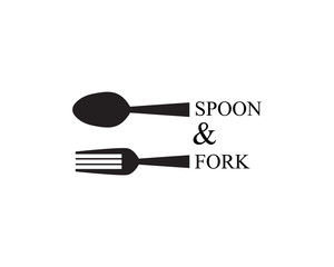 Spoon and fork logo template