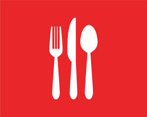 Spoon and fork logo template