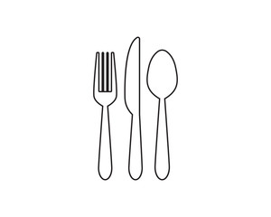 Spoon and fork logo template