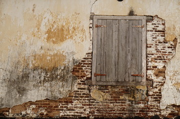 old wall texture with windows