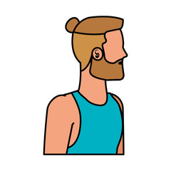 young man with beard avatar character