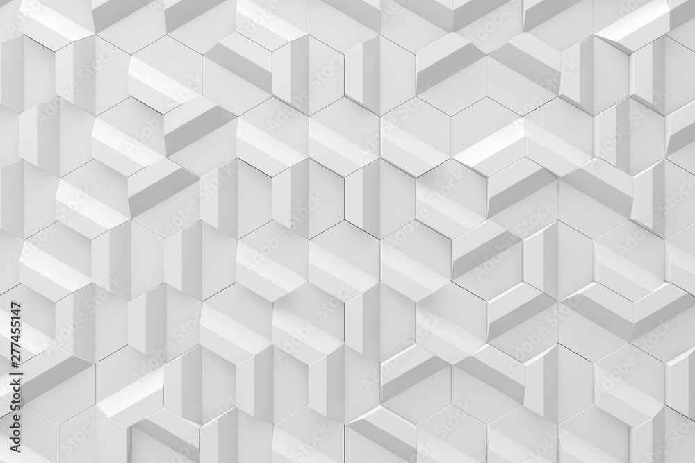 Wall mural abstract background of modern tile wall. 3d rendering.