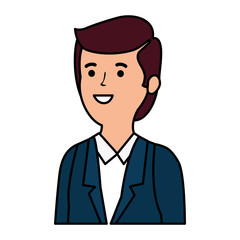 young elegant businessman worker character