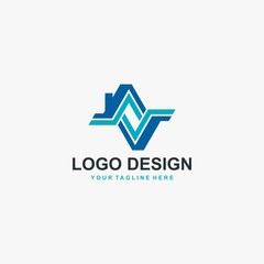 Real estate logo design vector. Sign house logo illustration. Abstract logo design for real estate company business.
