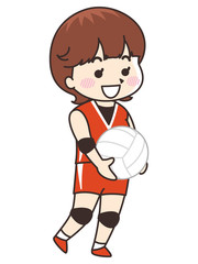 バレーボール選手の女性