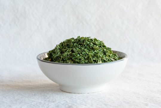 Dried Parsley in a Bowl