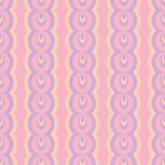 Vector retro rounded seamless pattern. Abstract natural garlands for textile, prints, wallpaper, wrapping paper, web etc. EPS