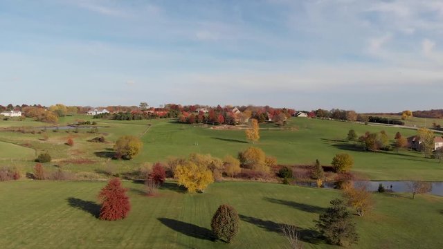 Peaceful country landscape on spinet season.