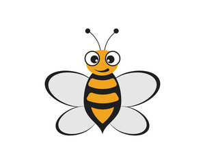 Bee Logo Template vector icon illustration