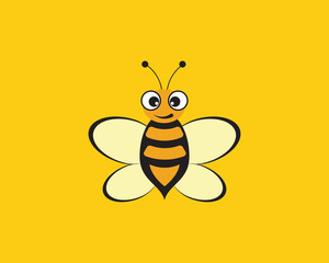 Bee Logo Template vector icon illustration