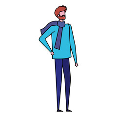 young man with beard avatar character