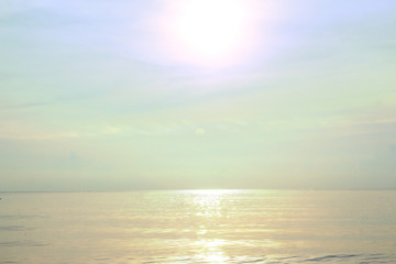 Morning sunshine on the sea