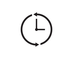Clock ilustration icon Vector template