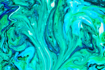 Beautiful abstract painting is a painting technique Ebru .Turkish Ebru style on the water with acrylic paints wring wave.Stylish combination of luxury.Contemporary art marble liquid texture