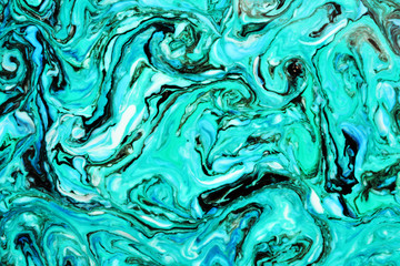 Beautiful abstract painting is a painting technique Ebru .Turkish Ebru style on the water with acrylic paints wring wave.Stylish combination of luxury.Contemporary art marble liquid texture