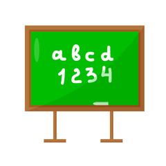 School board isolated on a white background. Chalkboard. Vector illustration