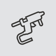 Glue gun icon isolated of flat style. Vector illustration.