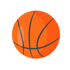 Basketball ball on a white background. Vector illustration