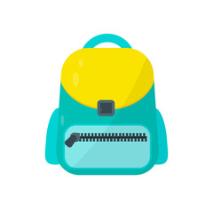 Schoolbag and backpack on a white background. Vector illustration