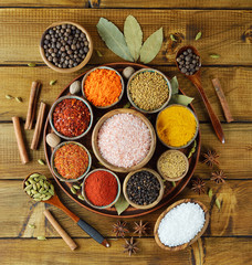 Various oriental spices and seasonings