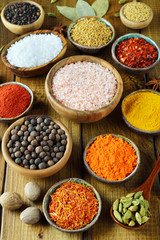 Various oriental spices and seasonings