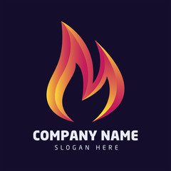 Fire Logo Template. Vector Flame. Flame Logo Template.