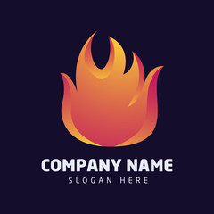 Fire Logo Template. Vector Flame.
