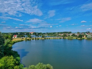 Fototapeta na wymiar Aerial view of Nesvizh, Minsk region, Belarus